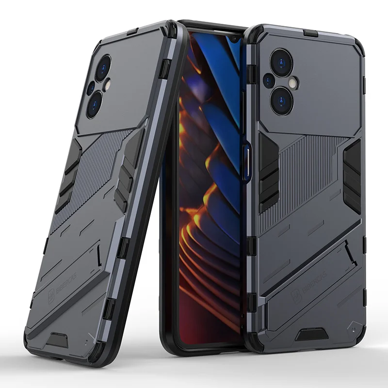 For Poco M5 Case Poco M5 Cover Coque Shell Fundas Armor Shockproof Hard Stand PC Phone Bumper For Poco M5