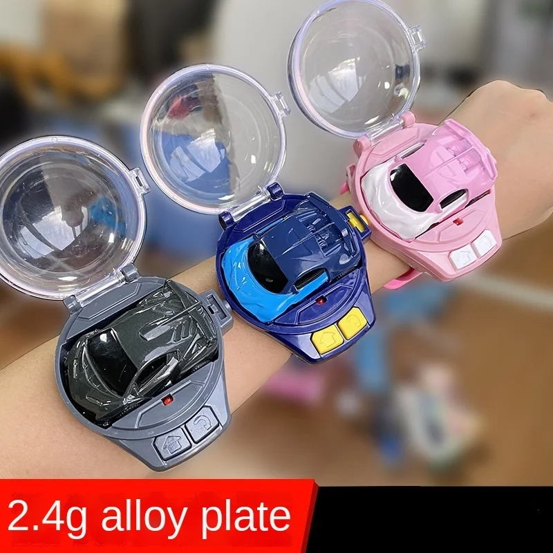 Electric children's mini racing boy charging remote control car watch toy
