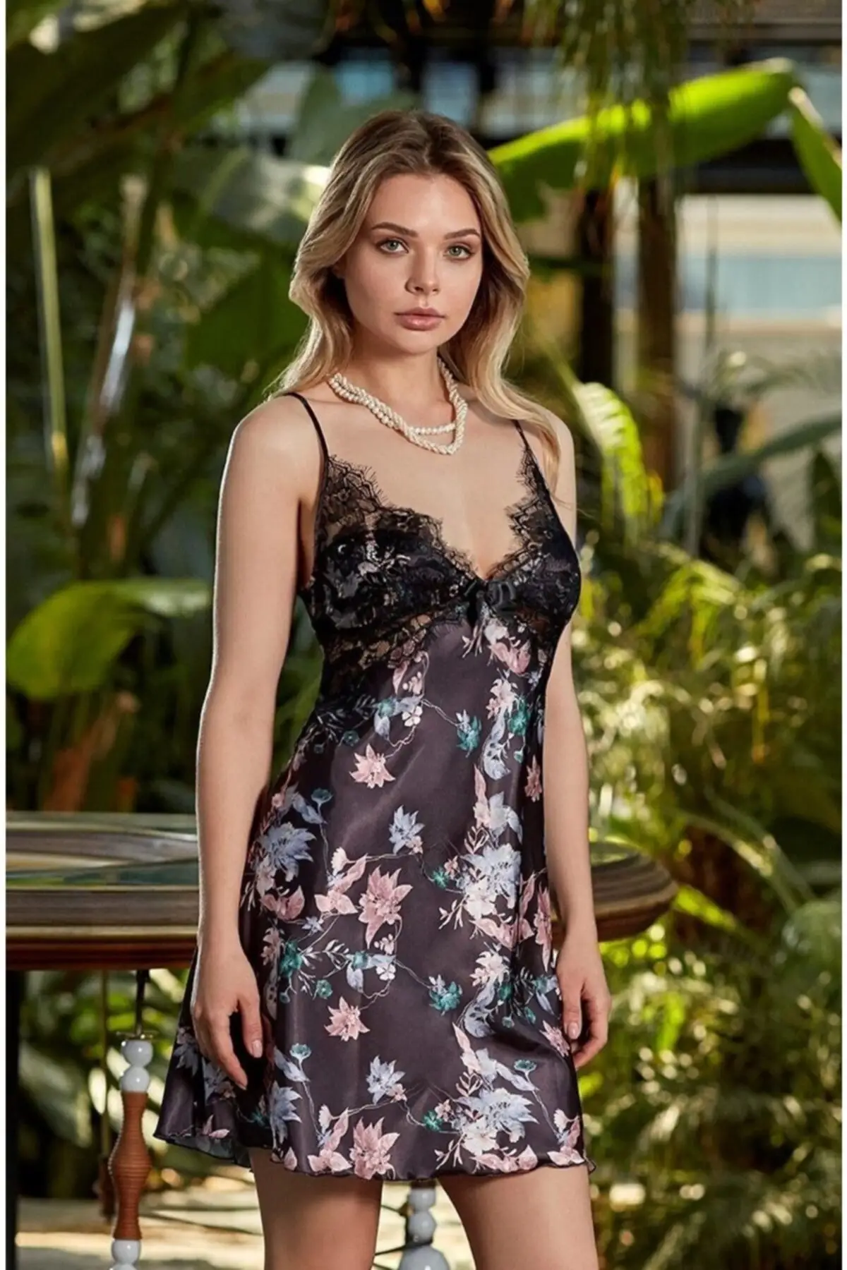 

Women Nightgown 5450 Black Satin New Summer Night Dress Female Sleepwear Nightwear Nightwear Nightwear Nightwear Nightwear