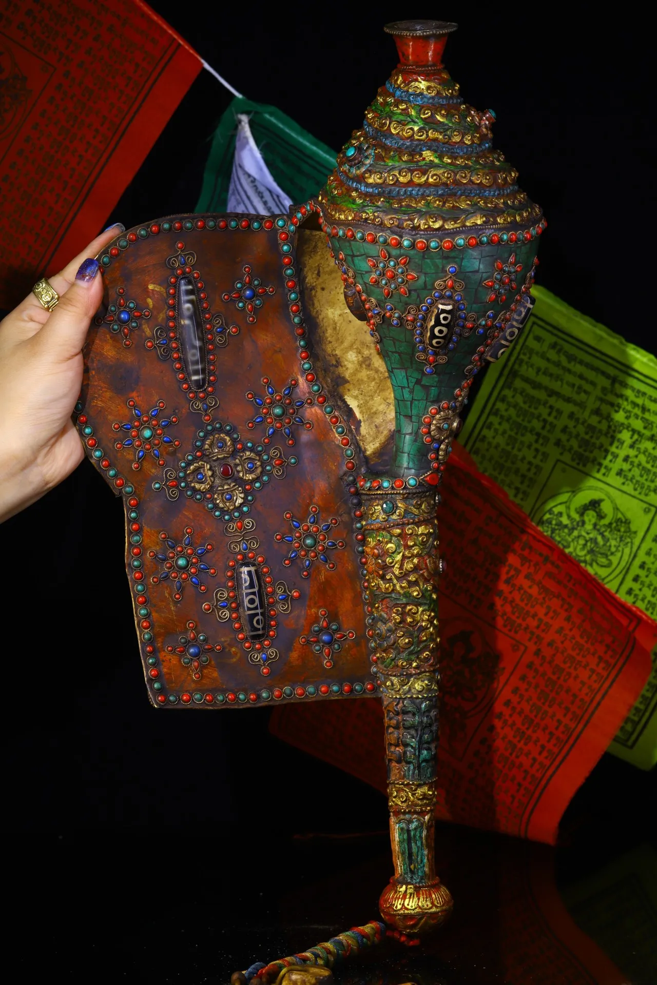 20 &quotКоллекция тибетского храма старая натуральная мозаика-раковина драгоценный