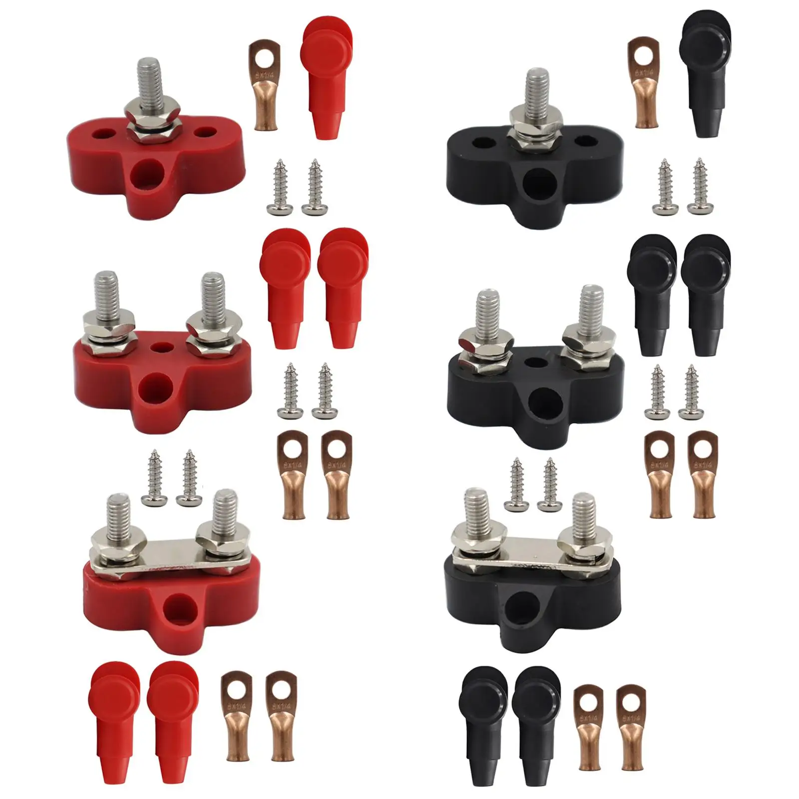 

Battery Distribution Terminal Block M6 1/4inch Durable Universal for Car