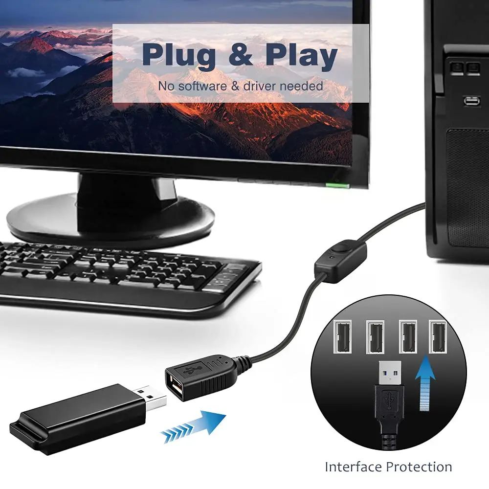 Фото 2 шт. USB-кабель-переключатель для передачи данных и питания, USB-кабель-переключатель между мужчинами и женщинами для ПК, ТВ, автомобиля, USB-вентилятора, светодиодных лент №5