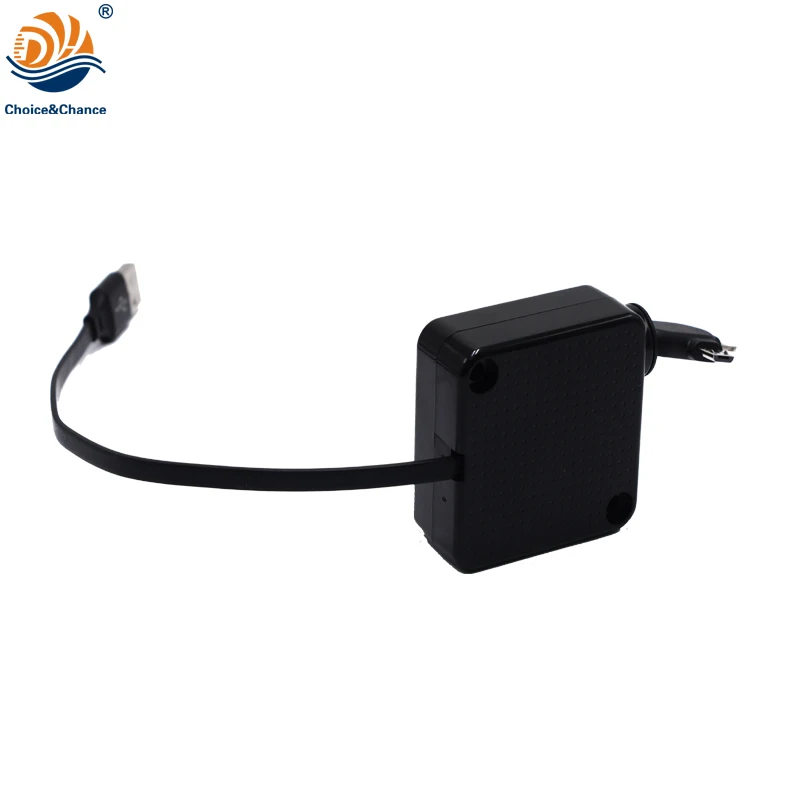 Фото Выдвижная катушка для шнура быстрой зарядки 3 в 1 USB-кабель DYH-1706 для смартфона №4