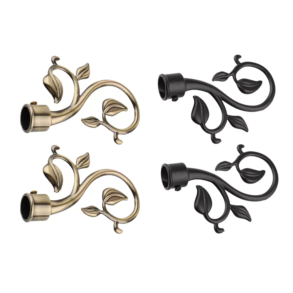 

1 Pair Curtain Decorative Pole/Rod Finials Ends Heads Caps Rod Kits
