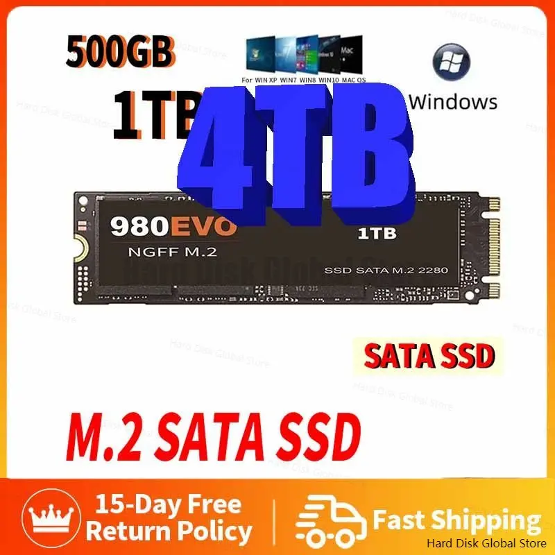 

Original M.2 SSD 2TB 1TB Solid State Drive NGFF Hard Disk Controller Internal Solid State Drive Disk Laptop Noteboook Desktop