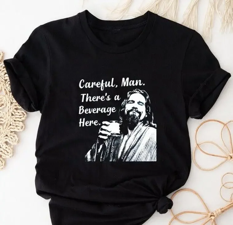 Футболка с надписью The Big Lebowski крутой пиво аккуратный человек есть напитки