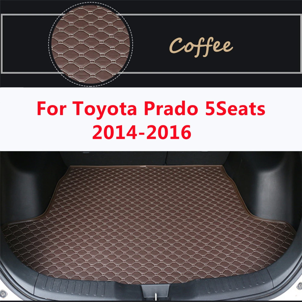 

SJ Custom Waterproof Car Trunk Mat AUTO Tail Boot Tray Liner Cargo Carpet Pad Protector Fit For Toyota Prado 5Seats 2014-15-2016