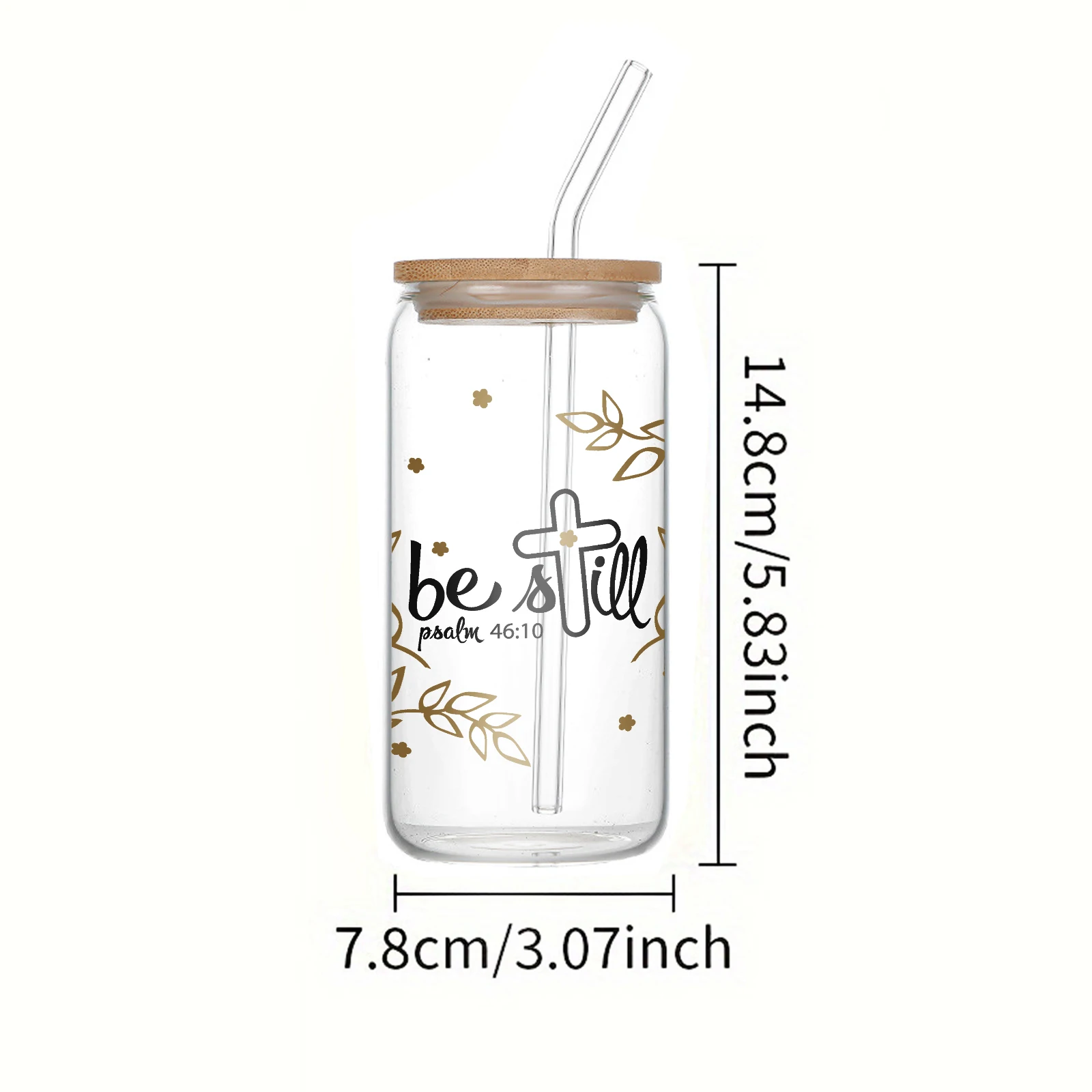 16 унций художественная буква полый лист узор 3D печать Сублимационное стекло