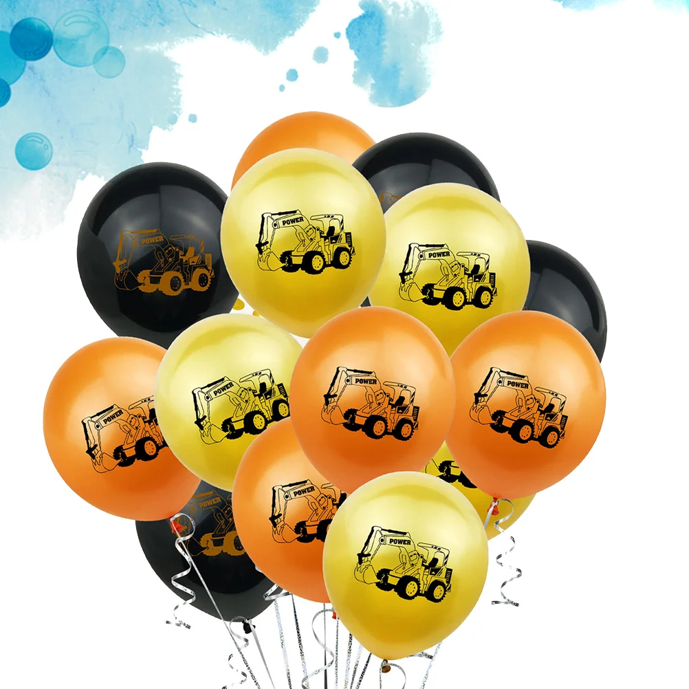 

Balloons Construction Party Dump Truck Latex Vehicle Kids Birthday Shower Baby Balloon Decorative Car Engineering Supplies