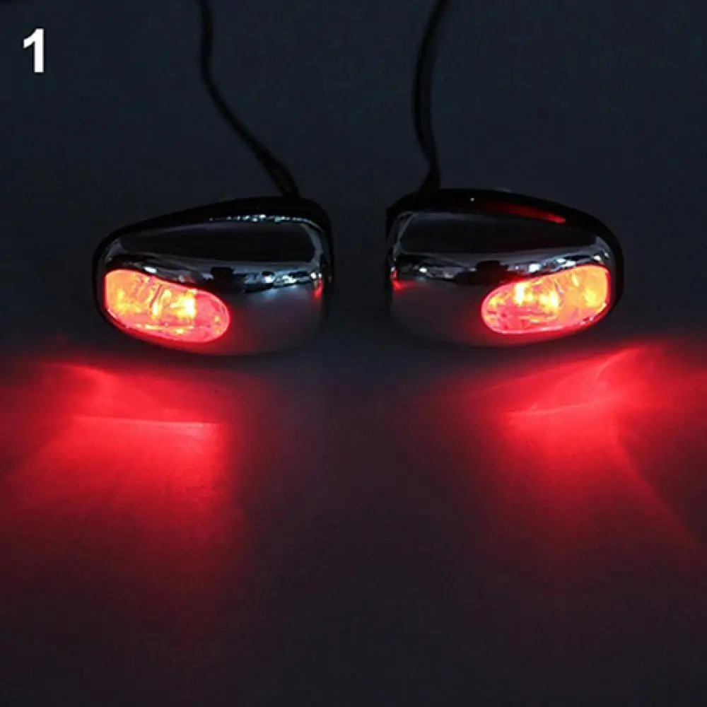 

NEW 1 Pair Auto LED Light Windshield Windscreen Jet Spray Nozzle Wiper Washer Lamp