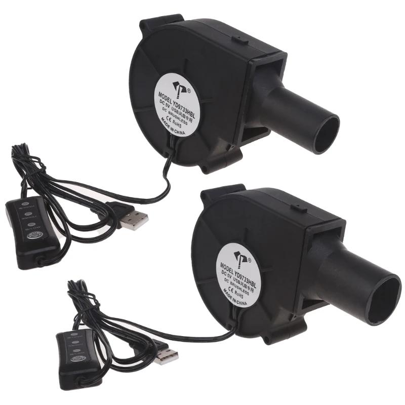 

5V USB BBQ Fan Air Blower Help Burning Picnic Cooking Зажигалки Инструменты для барбекю