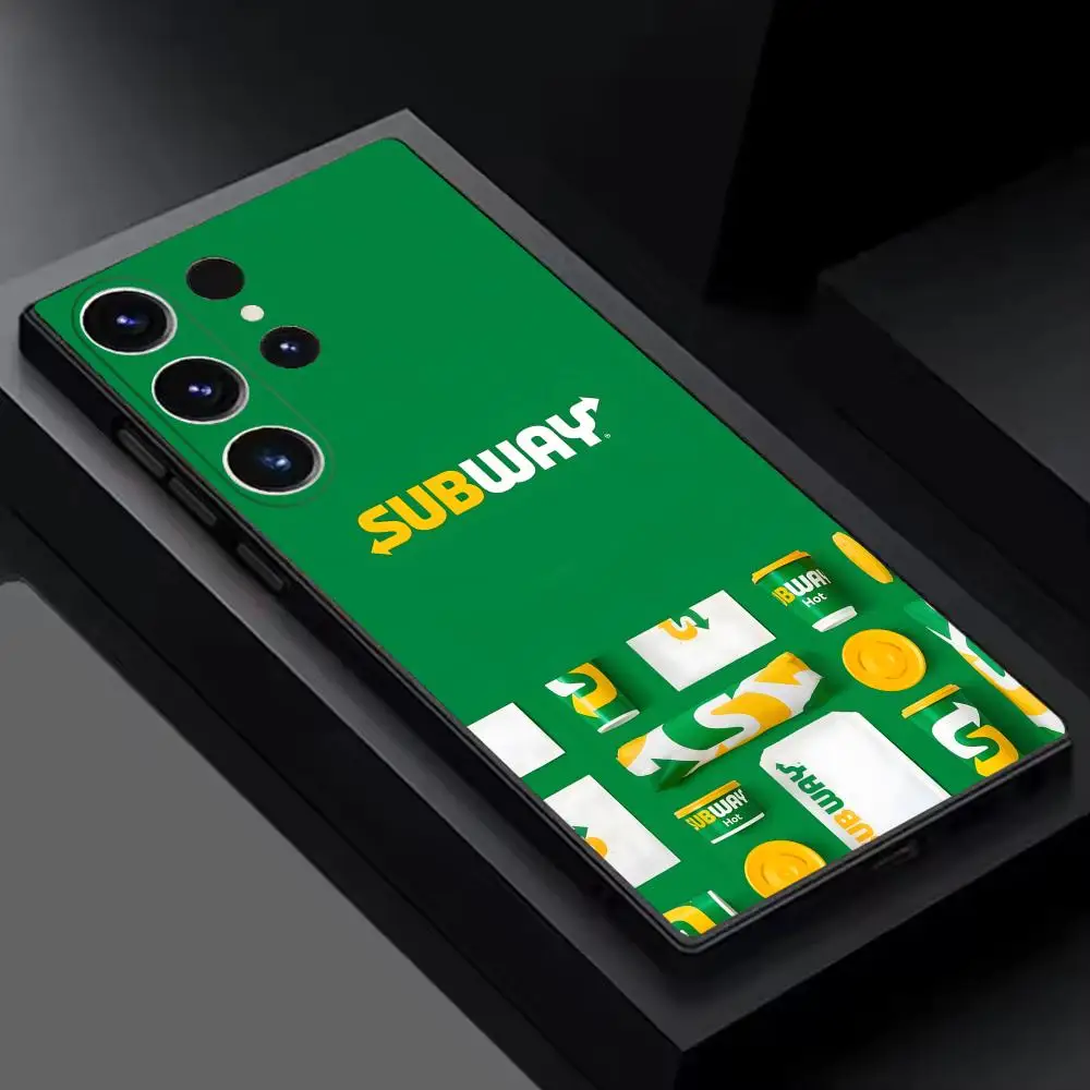 Фото Модный чехол для телефона Subway Cool для Samsung Galaxy S26 S25 S24 S23 S22 S21 Plus Ultra Note20, мягкий, черный. №3