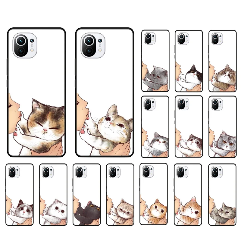 

No Kisses Cat Illustration Phone Case for Xiaomi 12 Mi 10T 11T 11 Pro 10 10T 11 lite 10pro 11Ultra Poco X3 Pro Poco F3 M3