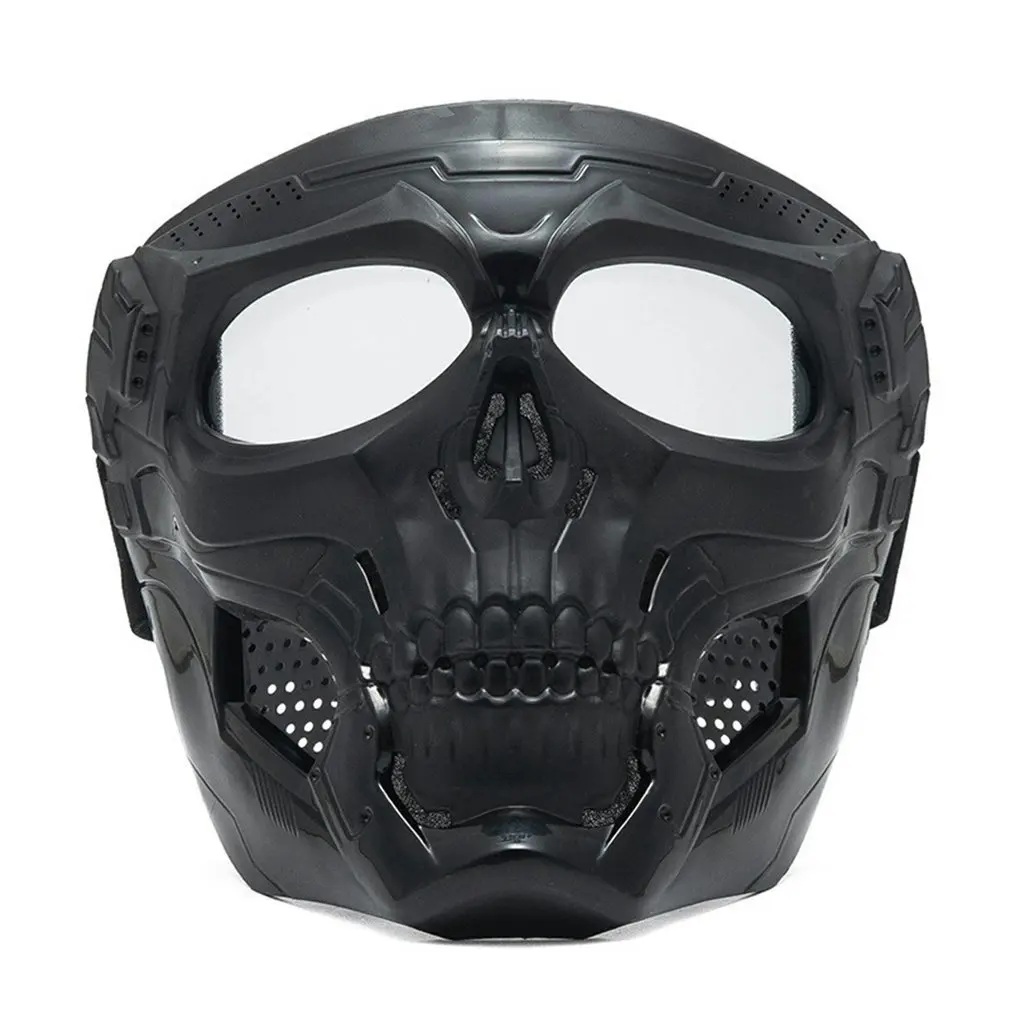 

Face Mask Outdoor Riding Windproof Helmet Skull Mask Reinforced Lens Motorcycle Goggles Sports Riding Mask