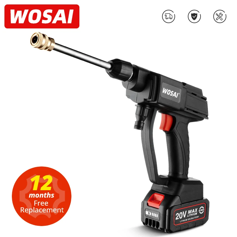  WOSAI 20V электрическая автомойка многофункциональная насадка переносной Автомойка Сад Спрей
