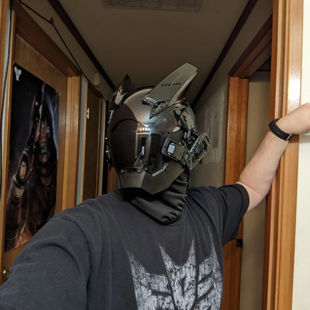 

Маска на шлем в стиле кибер-панк, многоразовая маска на лицо, праздник, косплей, апокалиптические маски для диджея на Хэллоуин