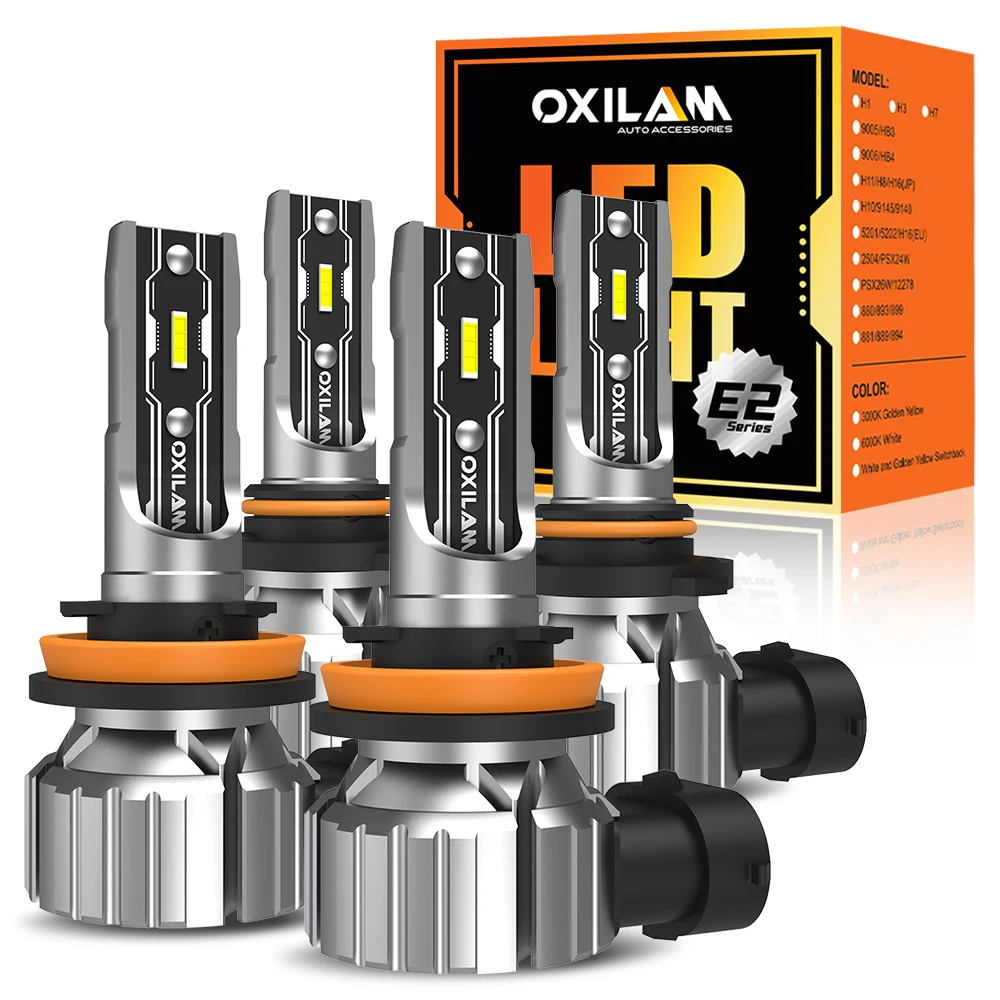 

OXILAM 2 шт. Canbus H8 H11 9005 HB3 9006 HB4 Светодиодная лампа для фар Супер яркая 2025 Комплект автомобильных противотуманных фар дальнего ближнего света 12 В 6500 К