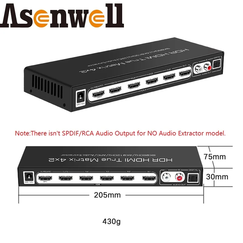 8K 60 Гц HDR UHD HDMI матрица 4x2 Dolby версия 48 Гбит/с CEC ARC 7680x4320P сплиттер переключатель 4 в 2