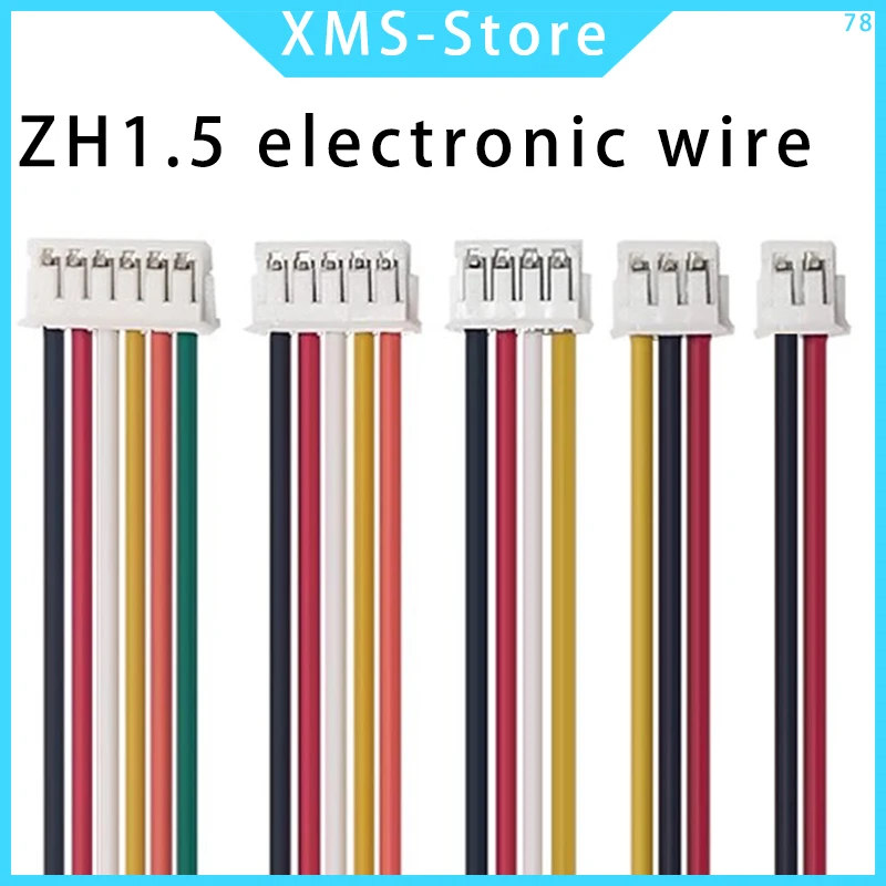 

Разъемы JST ZH1.5 1.5 мм 2/3/4/5/6/7/8/9/10/12 Pin 28AWG