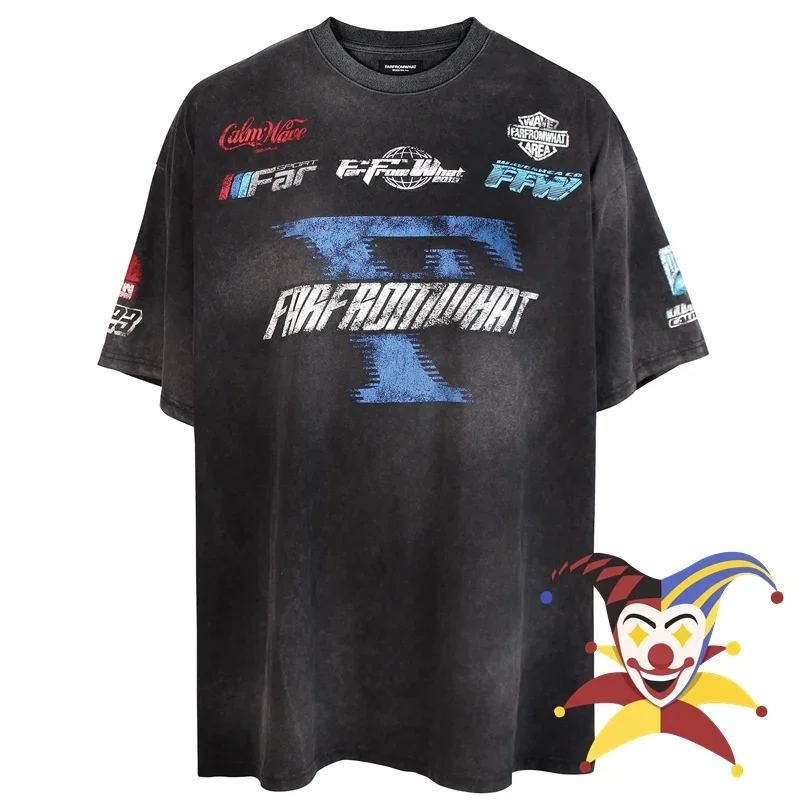 

Washed FAR.ARCHIVE SPONSOR TEE Men Women Oversize FAR ARCHIVE Casual T-Shirt
