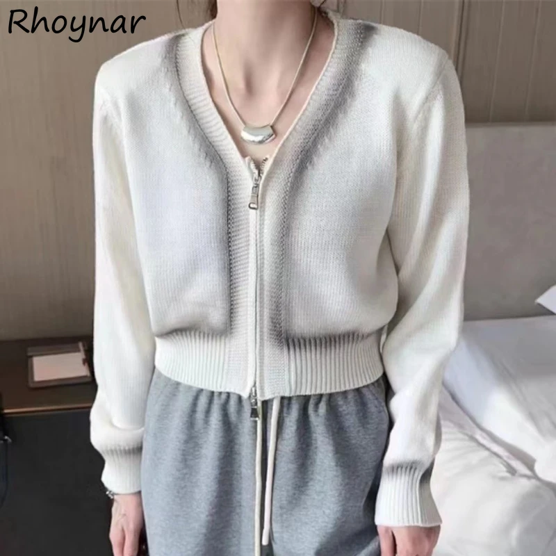 

Женский укороченный кардиган с V-образным вырезом, 5 цветов