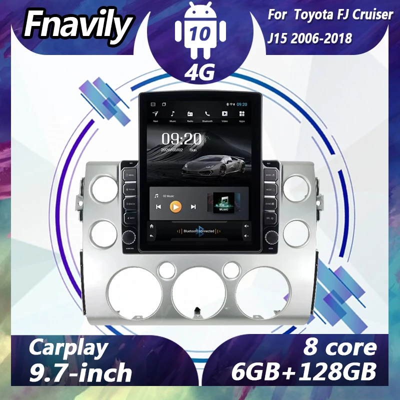 

Fnavily Android 10 car radio For Toyota FJ Cruiser J15 video navigation dvd player car stereos audio GPS DSP BT WIFI 2006-2018