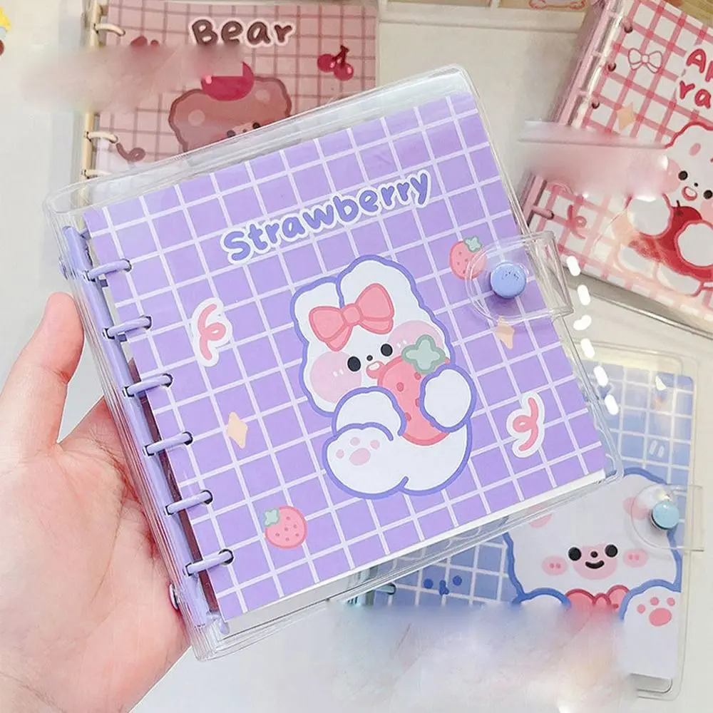 

Hand Account Planner Notebook Lovely Bear Bunny Square Diary Book Handbook Notepad Book Detachable Notebook Loose-leaf Notebook