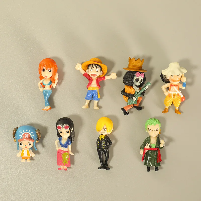 Фото 6-12 шт./компл. One Piece Monkey D. Luffy Nami Usopp Sanji Chopper Roronoa Zoro ПВХ Фигурки Модель Куклы Игрушки Рождественские Подарки №5