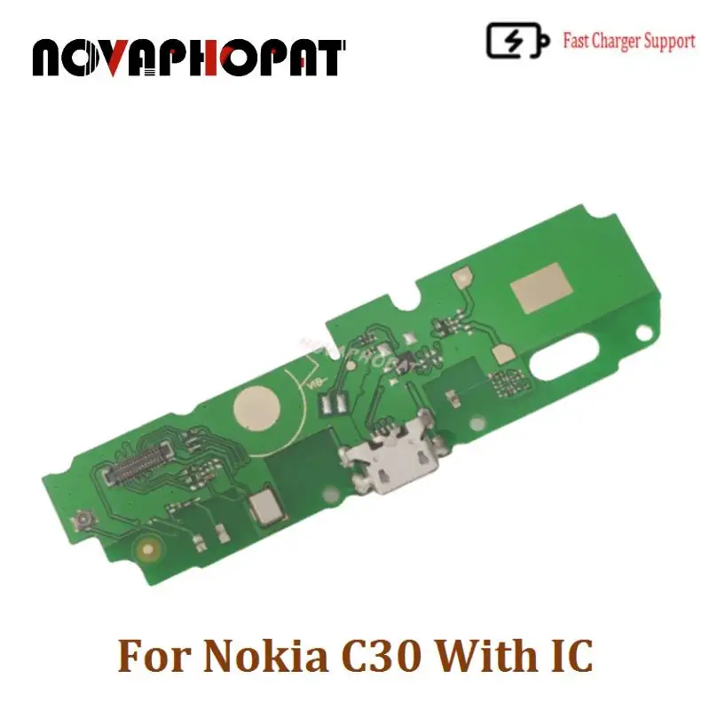 

Novaphopat For Nokia C30 USB Dock Charging Port Plug Charger Microphone MIC Flex Cable Board Fast Charger