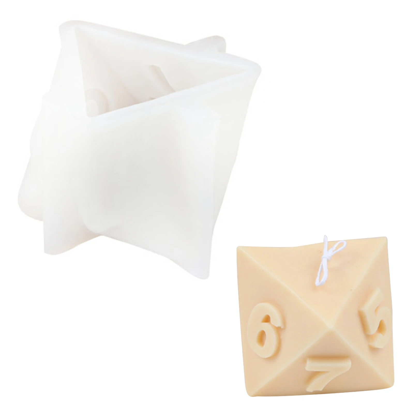 

Форма для кубиков из каучука, многогранная форма для свечи в виде филе, треугольника, игрального кости, «сделай сам», форма для свечей из смо...