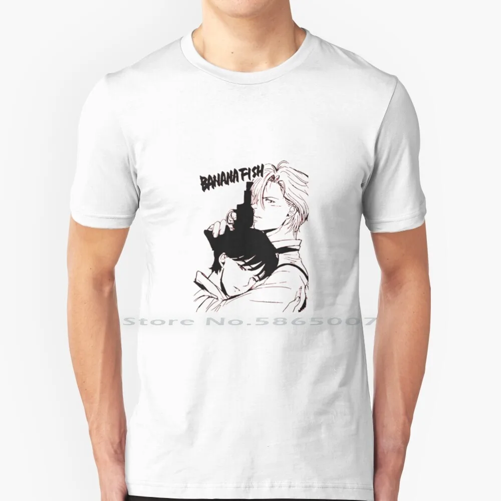 

Ash And Eiji Banana Fish T Shirt 100% Cotton Banana Fish Ash Lynx Eiji Okumura Anime Manga Fujoshi Yaoi Shojo Shonen Ai Yellow