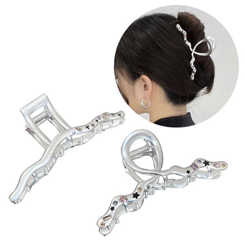 

M89E Hair Claw Clip Big Shark-Clip Hair Banana Clip Jaw Clamp Hair Barrettes Y2K Sweet Cool Girl Hair Accessory Women Jewelry