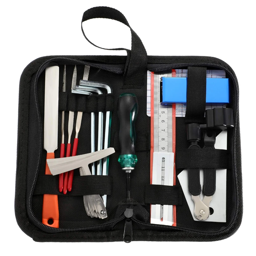 

Guitar Accessories Multifunction Tools Kit Repair String Action Ruler Files Fingerboard Guard Musical Instruments