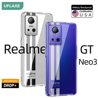 uflaxe original shockproof hard case for realme gt neo 3 4k hd crystal clear anti yellow back cover casing