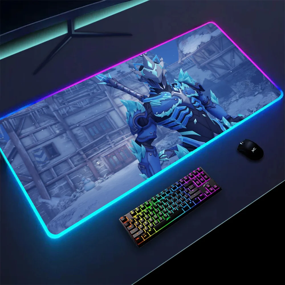 1 шт. игровые коврики для мыши Ice Wraith Genji Overwatch XXL RGB черная искусственная кожа