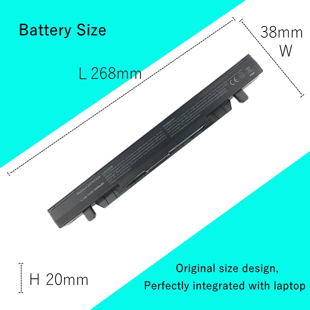 Фото A41N1424 Аккумулятор для ноутбука Asus Rog GL552 GL552V GL552J ZX50 ZX50J ZX50V FX-PRO FX-PLUS ZX50VW №3