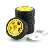 4pcs rubber tires wheel rim for 110 rc rally car hpi tamiya wrc claw 43 ken block fiesta fifteen52 xv01 tt02 rc car parts