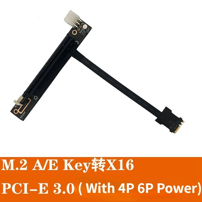 Кабель-удлинитель для графики M.2 WiFi к x16 M2 A.E Key NGFF PCI-E 3,0 X16 видеокарта графический процессор кабель-переходник с питанием 4P 6P