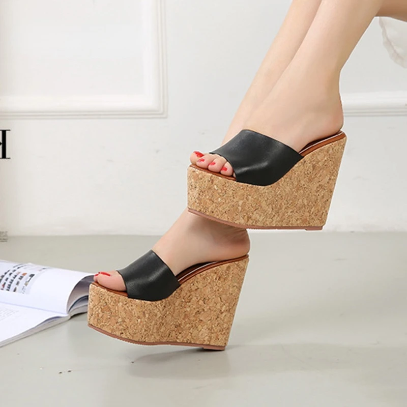 

Comemore Platform Slippers Female 2022 Women Open Toe Wedges Women's Sandals Ladies Summer High Heels Casual Shoes Outdoor Clogs