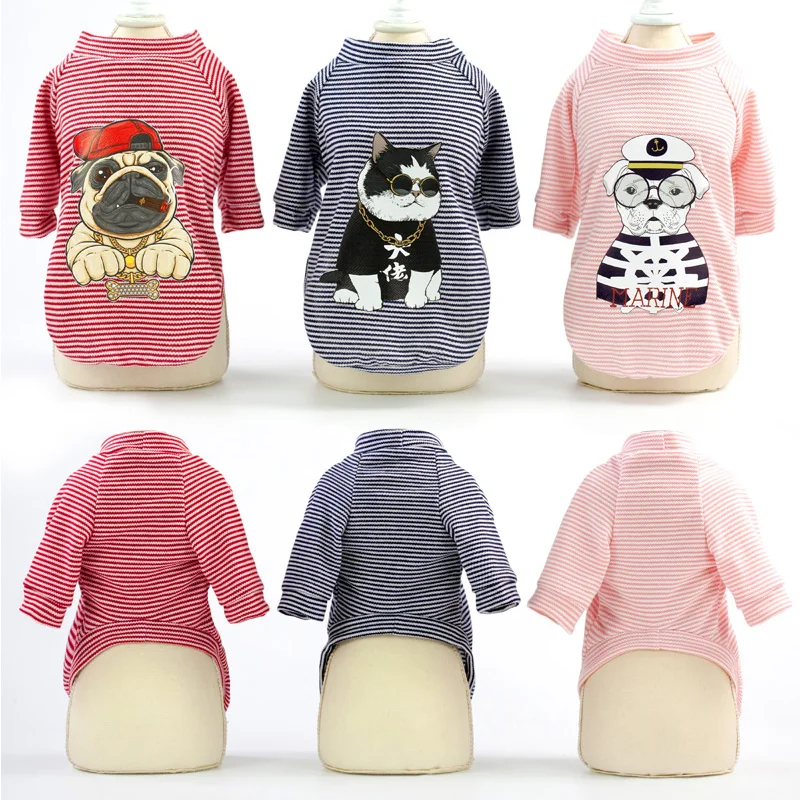 

Летняя одежда для маленьких собак, жилет из мягкого хлопка для щенков и кошек, футболка с принтом для чихуахуа, Мопса