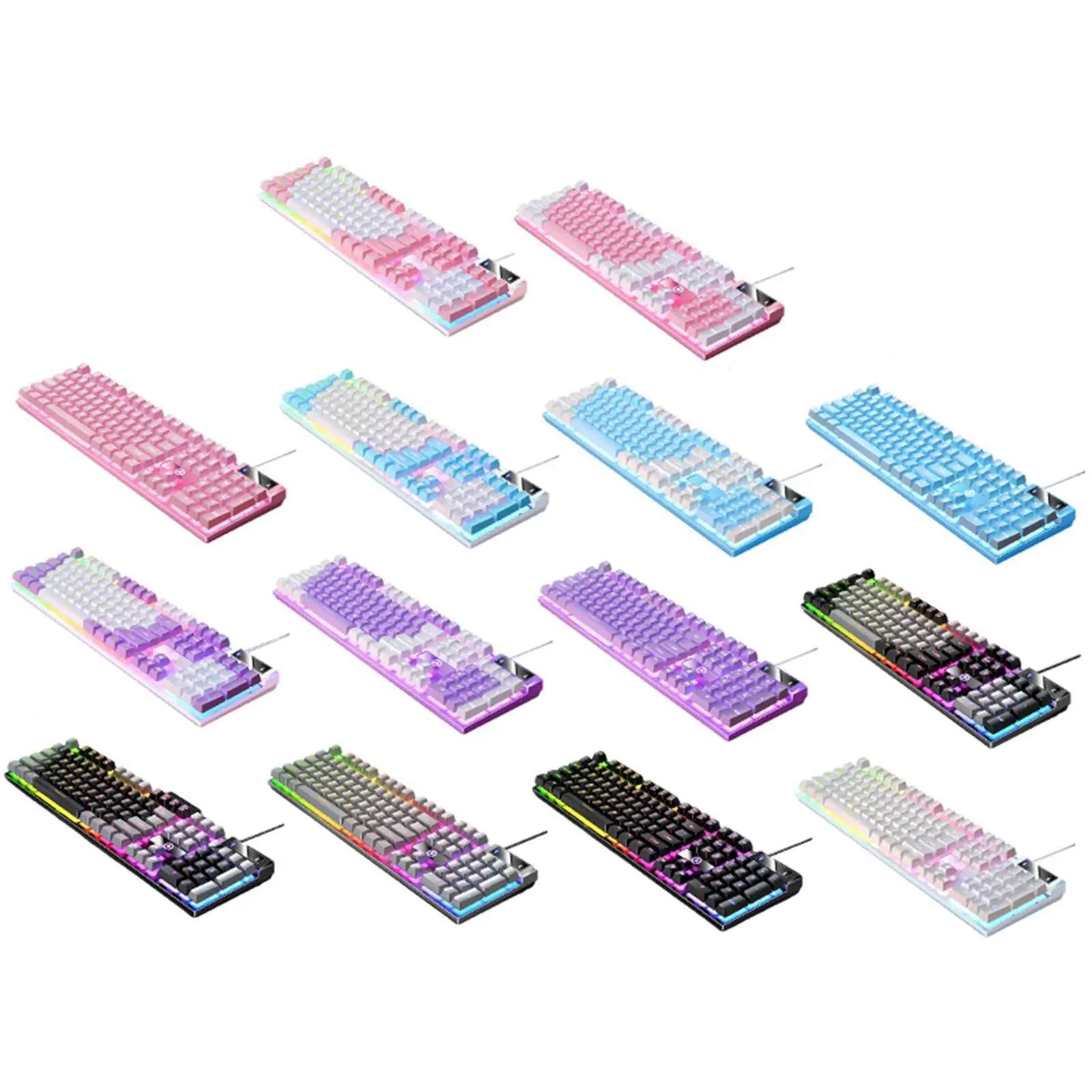 

Mechanical Gaming Keyboard RGB Backlit USB 104 Keys Comfortable for Windows