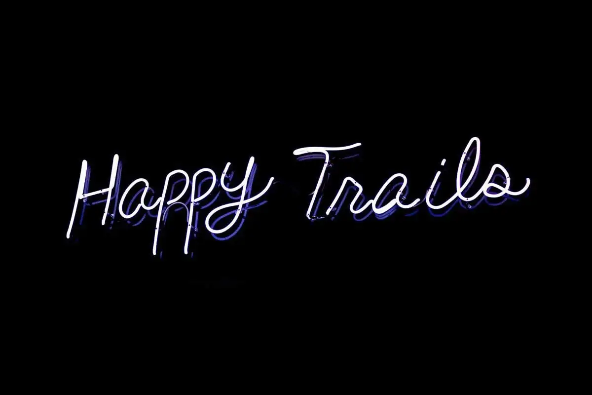 

Неоновые светсветильник еся таблички с вывесками Happy Trail, настенное украшение для комнаты, ретро винтажная неоновая вывеска для кафе, дома, к...