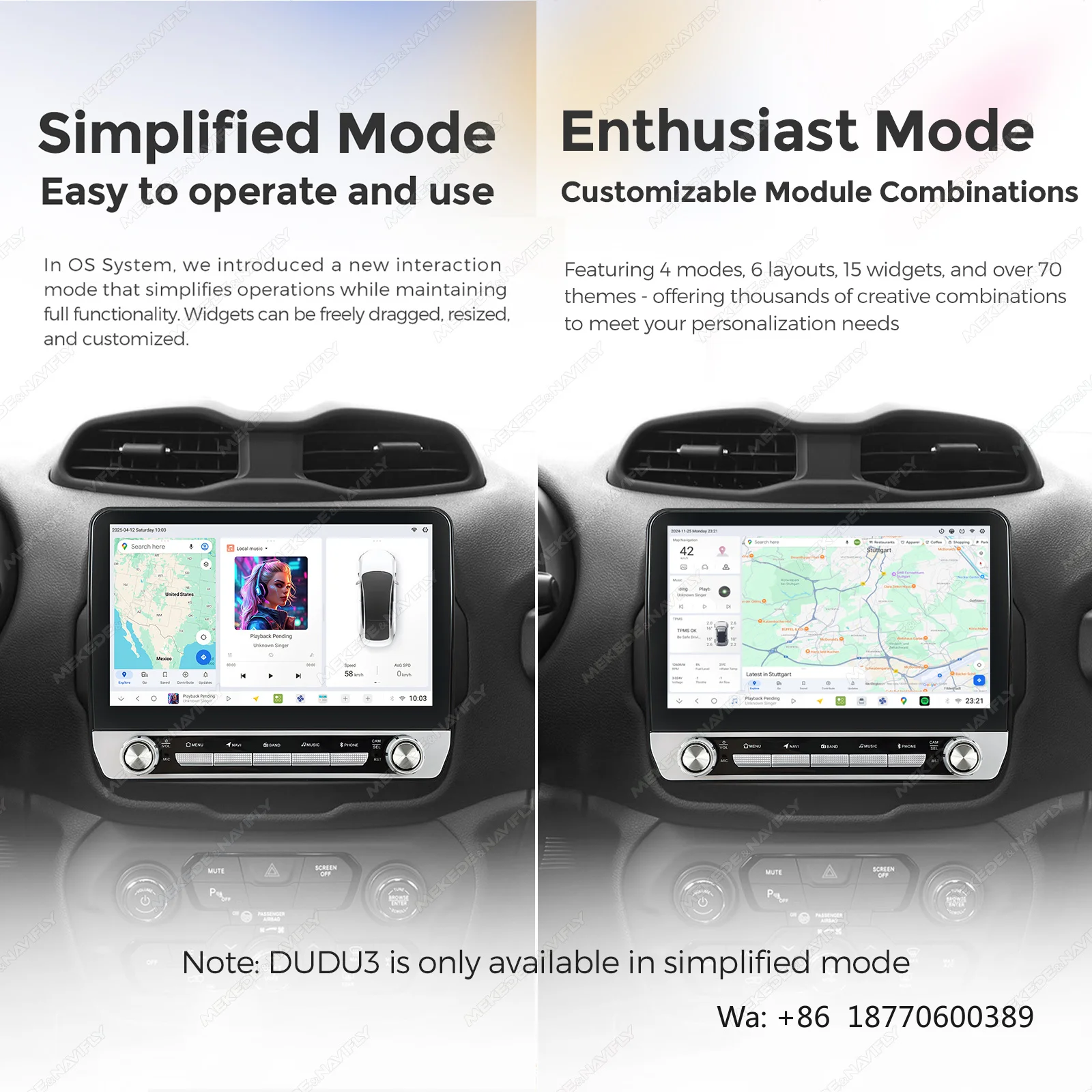 Фото Автомобильная GPS-система NaviFly DUDUAUTO DUDU7 7870 с 2K-экраном для универсальных головных устройств и стереосистем с кнопочным управлением, поддержкой передней и задней камер №5