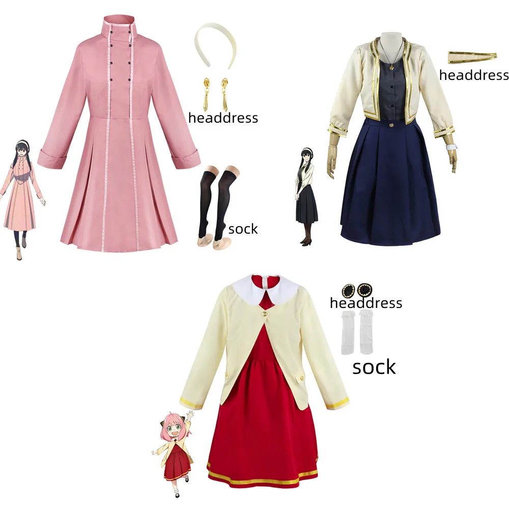 

Anime SPY FAMILY Anya Forger Yor Briar Thorn Princess Cosplay Costume Dress Aldult Children Woman Kawaii Carnival Party Uniform