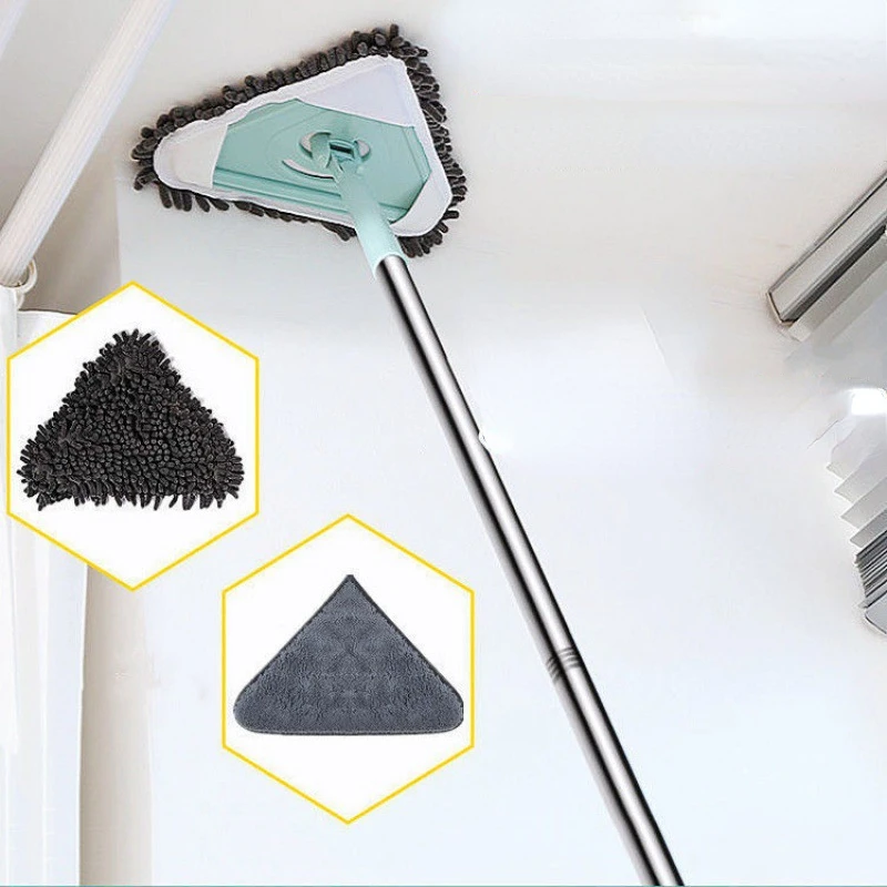 

Triangular Dust Mop Household Wall Wiping Ceiling Tile Cleaning Artifact Sweeping Away Lazy People Mops Floor Cleaning