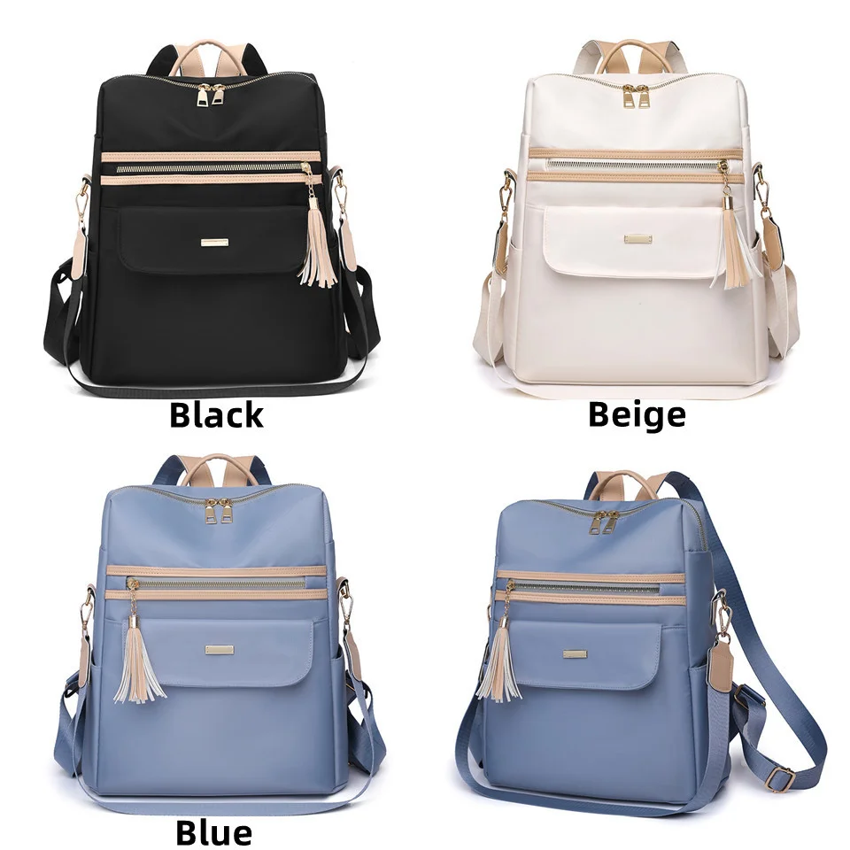 Women Nylon Shoulder School Bag For Teenage Female Multi-function Travel Bagpack Lady Casual School Backpack