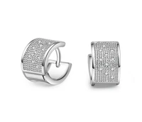 new hot sale silver wedding earrings women fashion elegant zircon party jewelry gift hypoallergenic luxury jewelry