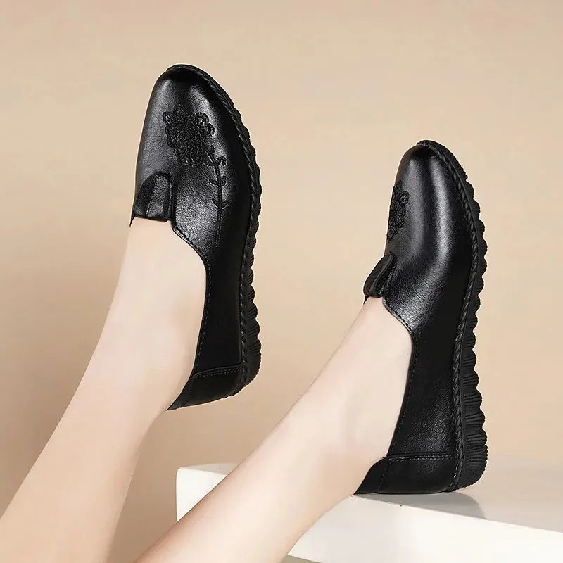 

Новинка 2022, модная повседневная удобная обувь для матери среднего и пожилого возраста с мягкой подошвой и открытым носком