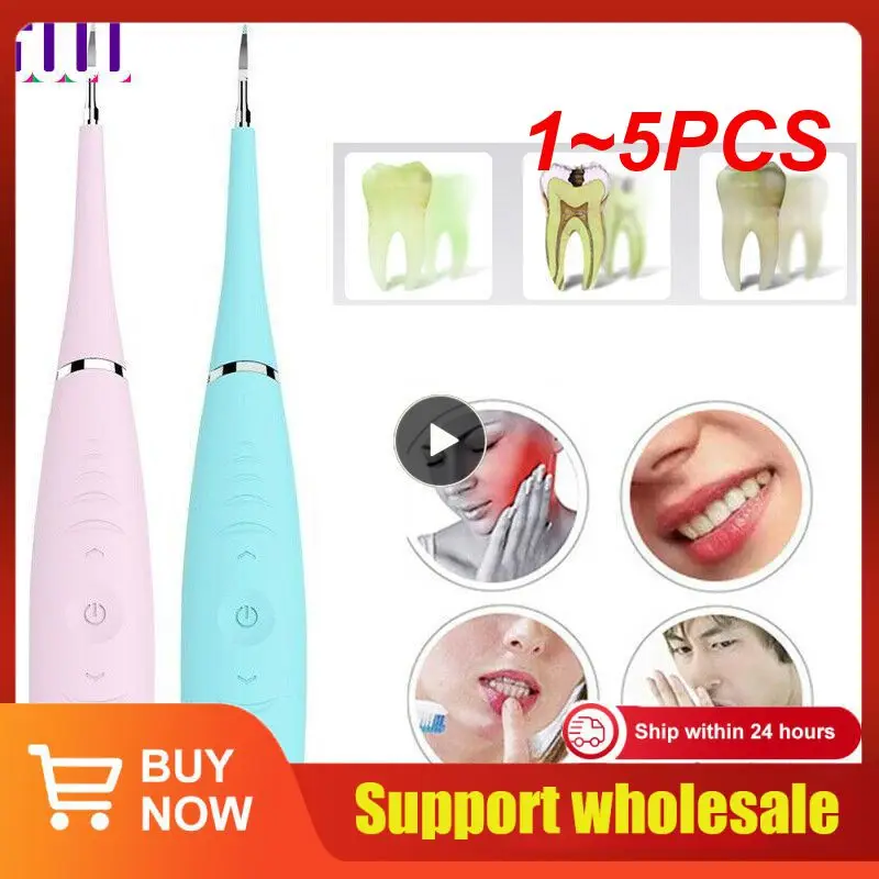 

1~5PCS Adults USB Rechargable Electric Sonic Scaler Tooth Cleaner Calculus Stains Tartar Remover Dentist Teeth Whitening