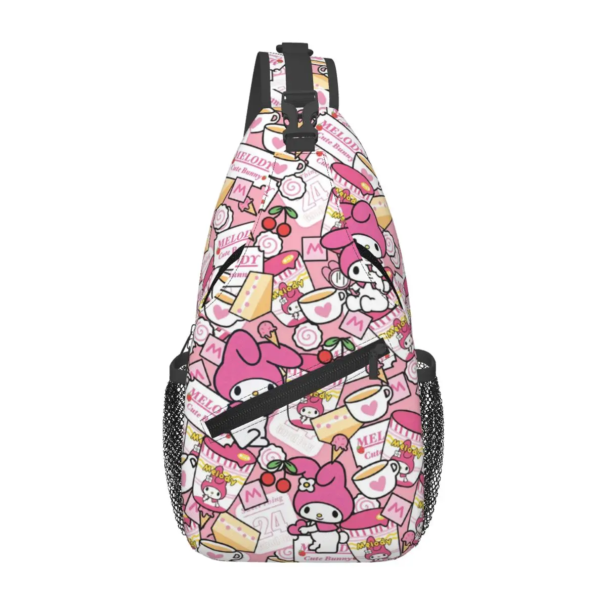 Пользовательские Melody мультфильмы Kawaii плечо Crossbody нагрудный рюкзак для езды на